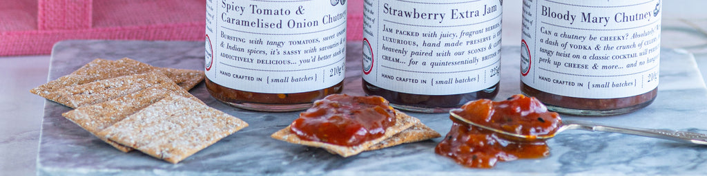 Selection of Luxury Preserves with Crackers