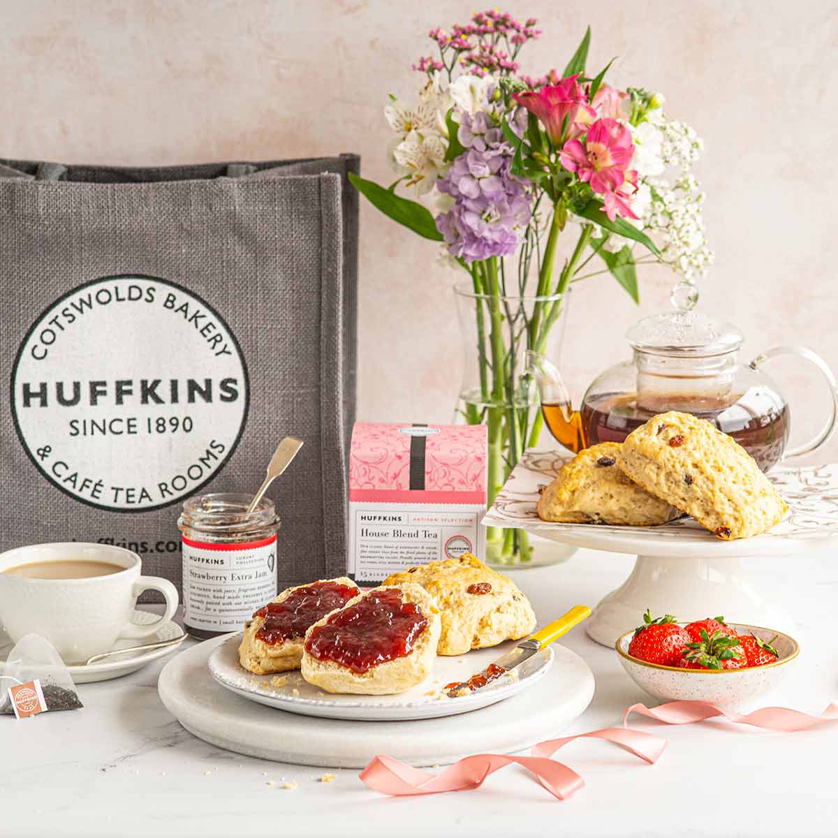 Vegan Afternoon Tea Gift Set UK Delivery Huffkins Bakery