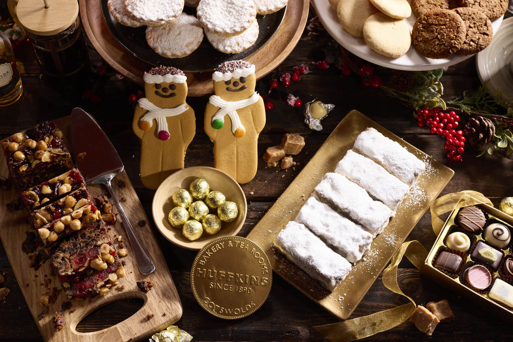 Christmas cakes, gingerbread people and giant chocolate coin from Huffkins