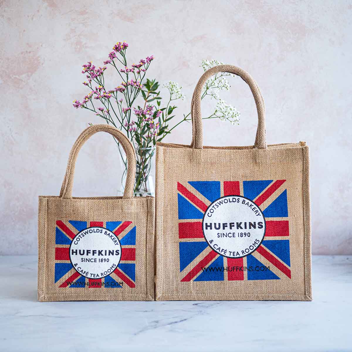 【HUFFKINS】Eco Jute スモール ショッピングバック HUFFKINS】Eco Jute スモール ショッピングバック (HUFFKINS