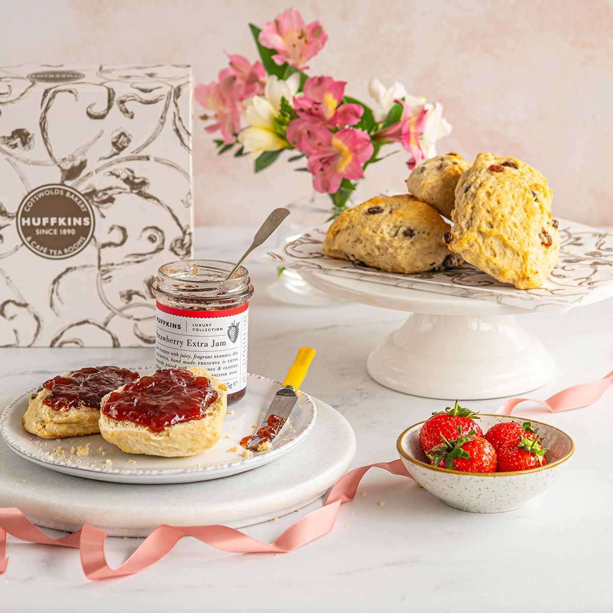 Vegan Recipe Cotswold Scones & Strawberry Preserve Set