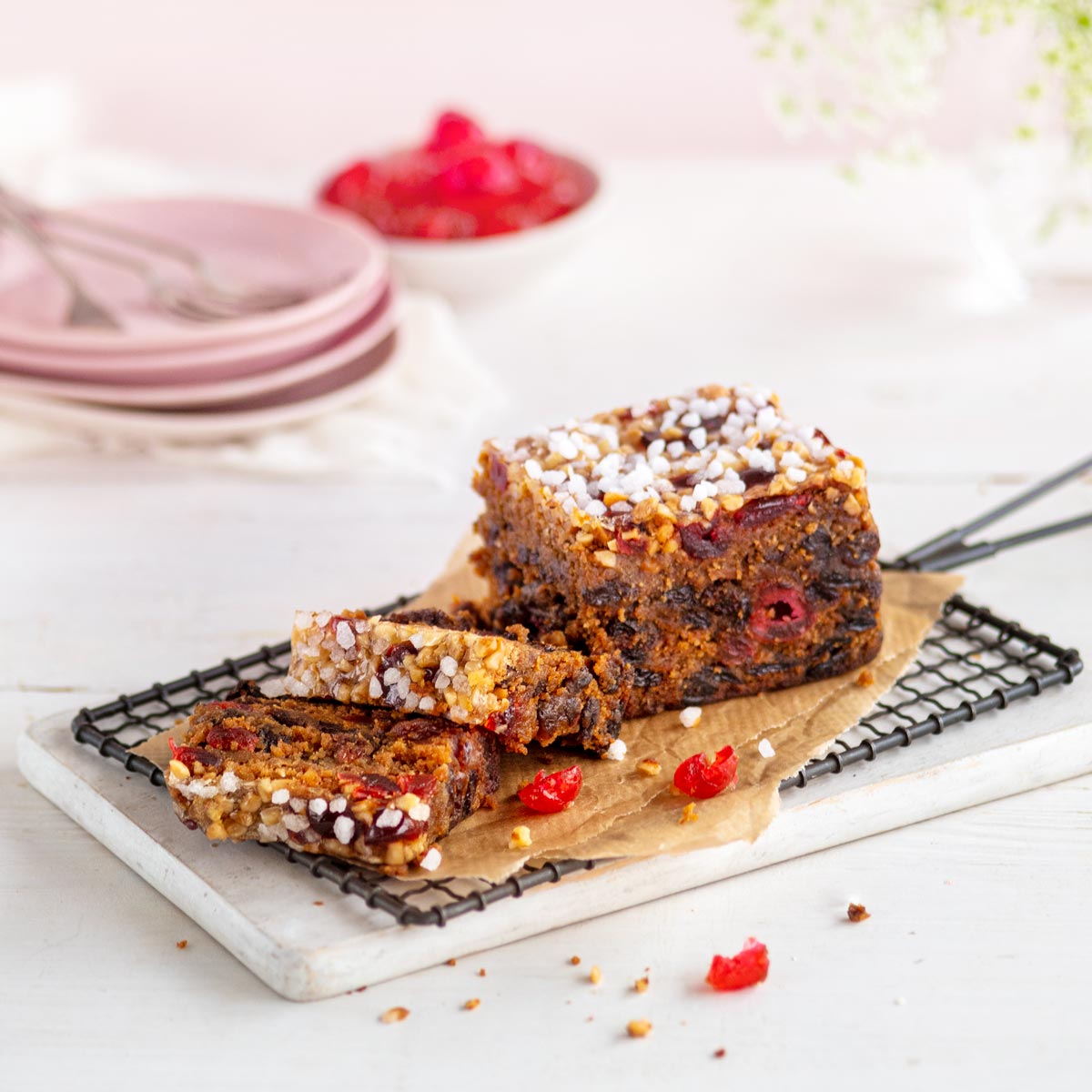 Cherry Almond Rich Fruitcake
