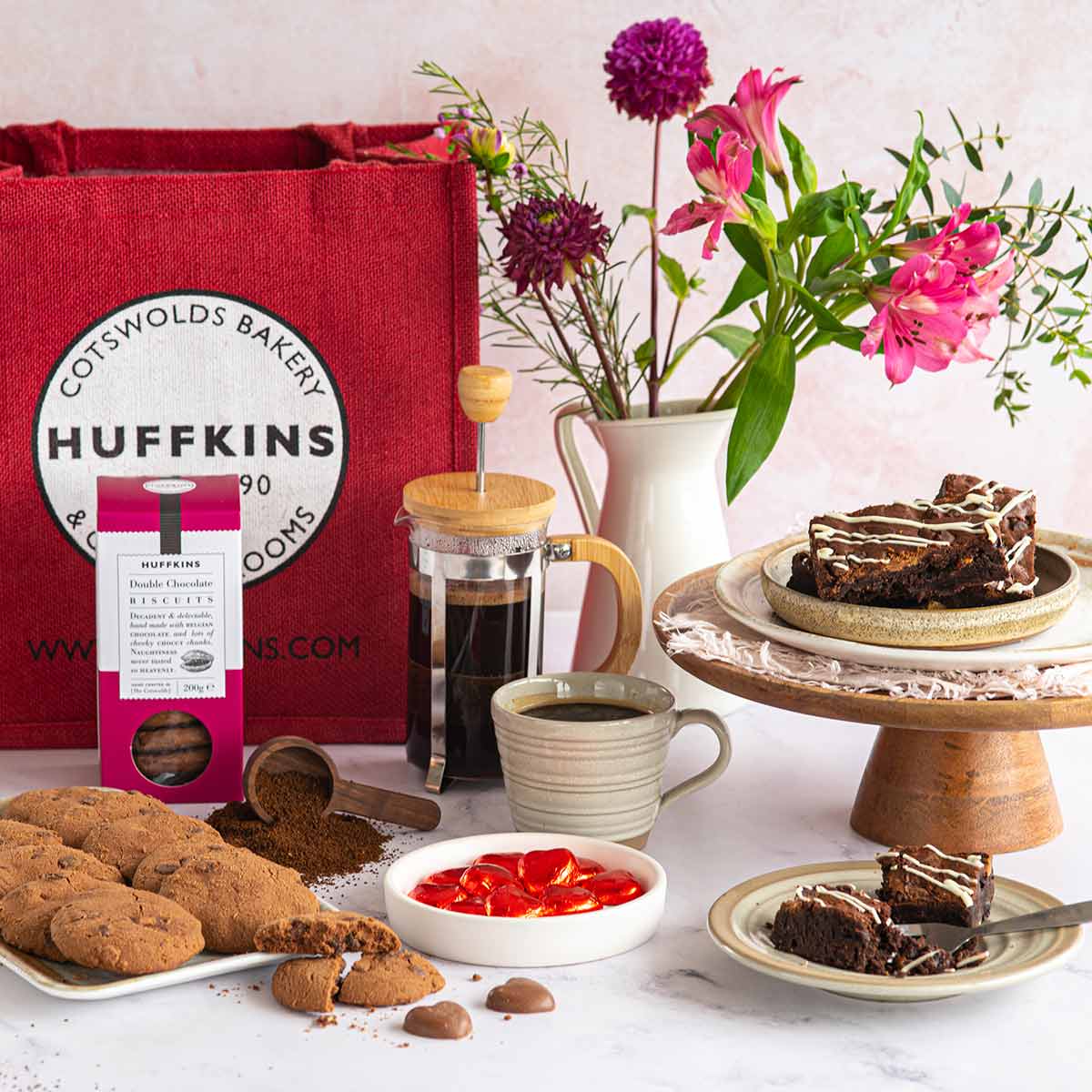 Chocolate & Coffee Gift Set Gift Ideas UK Delivery & Huffkins Bakery