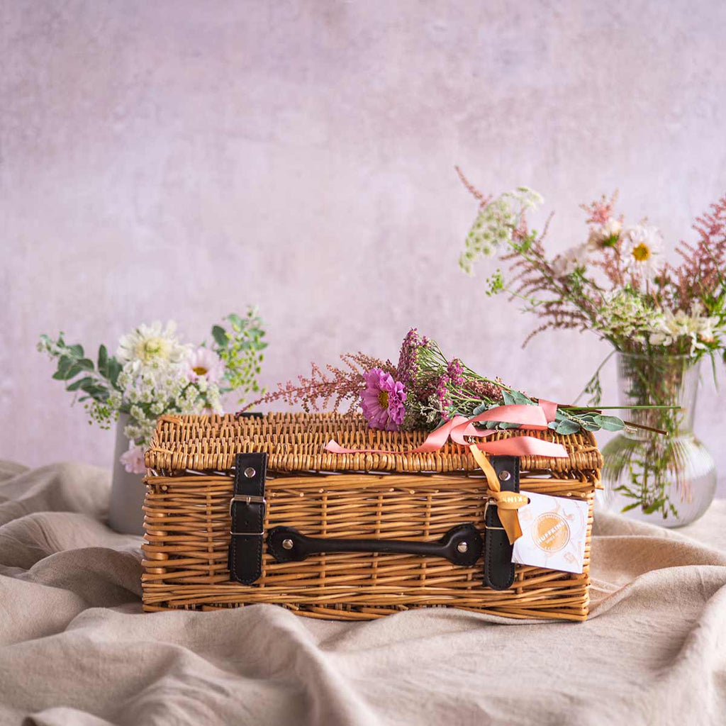 Premium wicker hamper gift basket